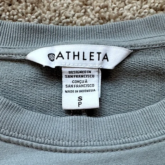 Athleta Light Gray sweatshirt-small - Picture 2 of 5